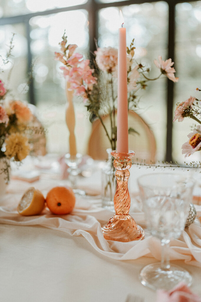 décoration table mariage bougies