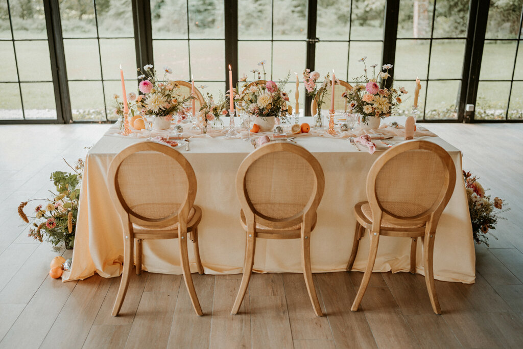 décoration table mariage pastel