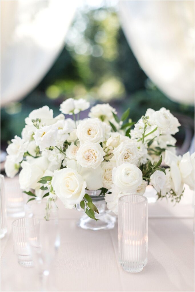 centre de table mariage blanc paris