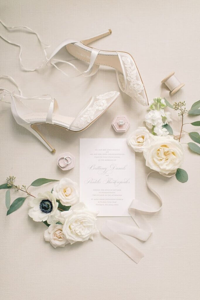 flatlay faire part mariage